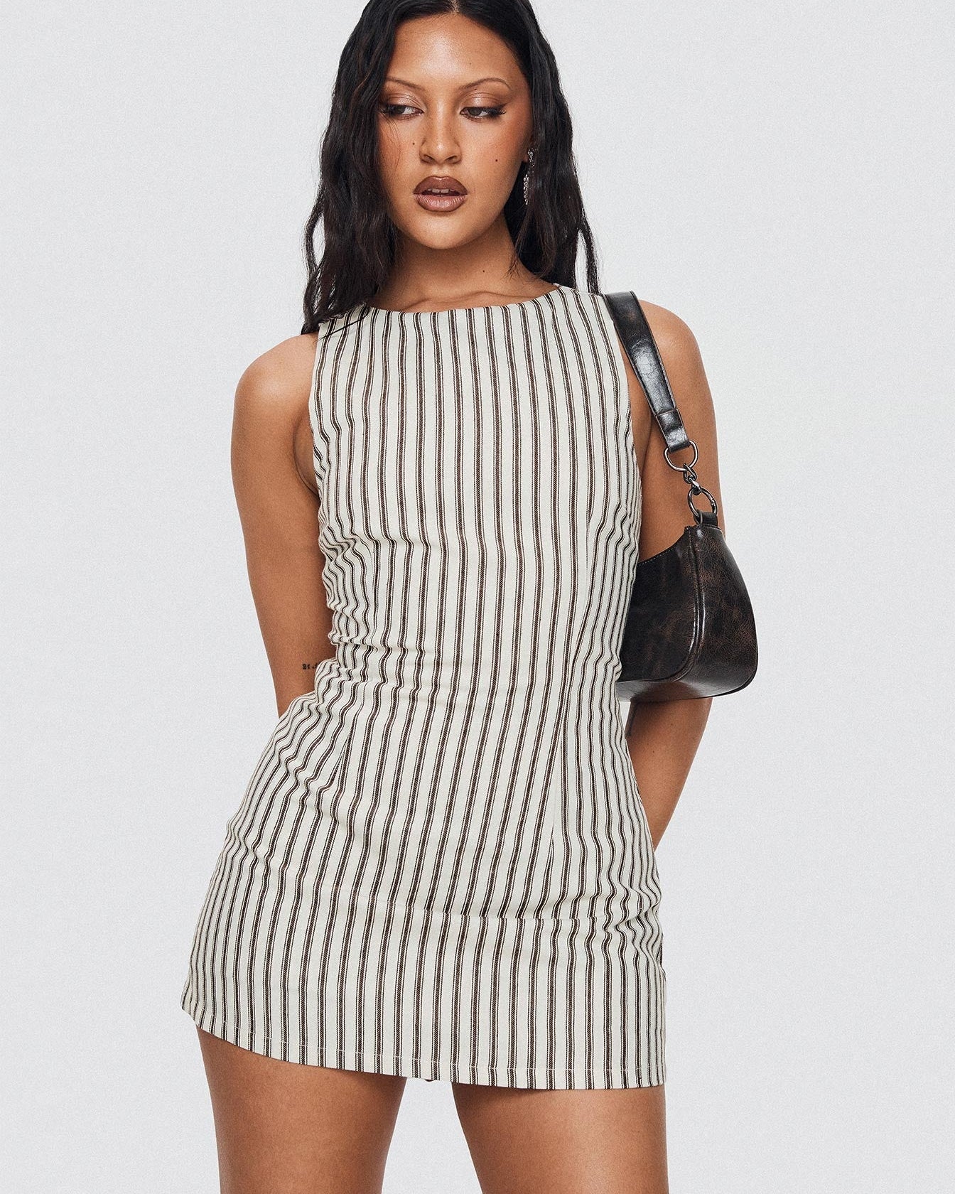 Sari | Striped mini dress