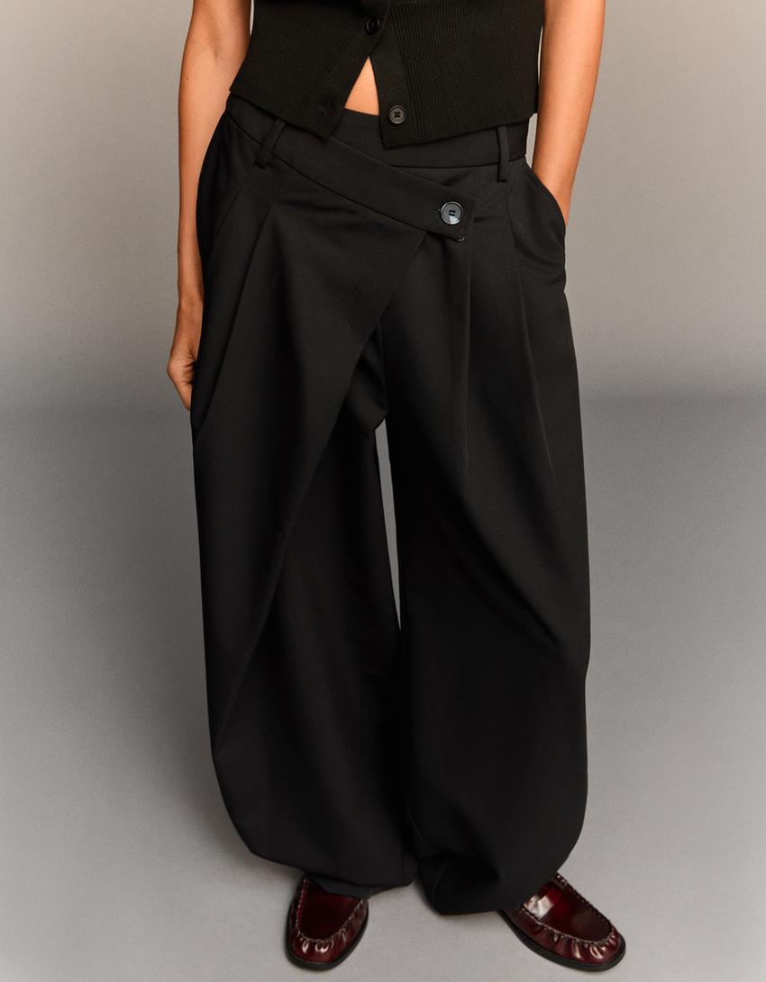 Bela | Tailored trousers with wrap-around waist