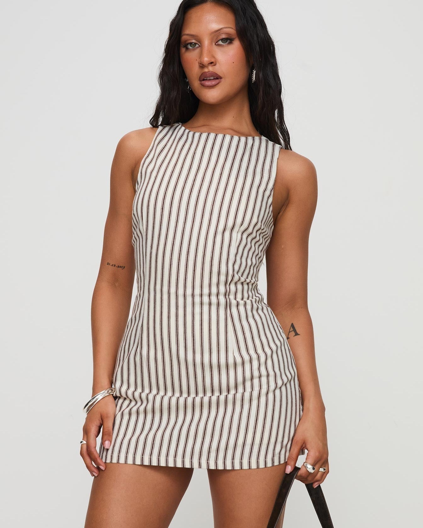 Sari | Striped mini dress