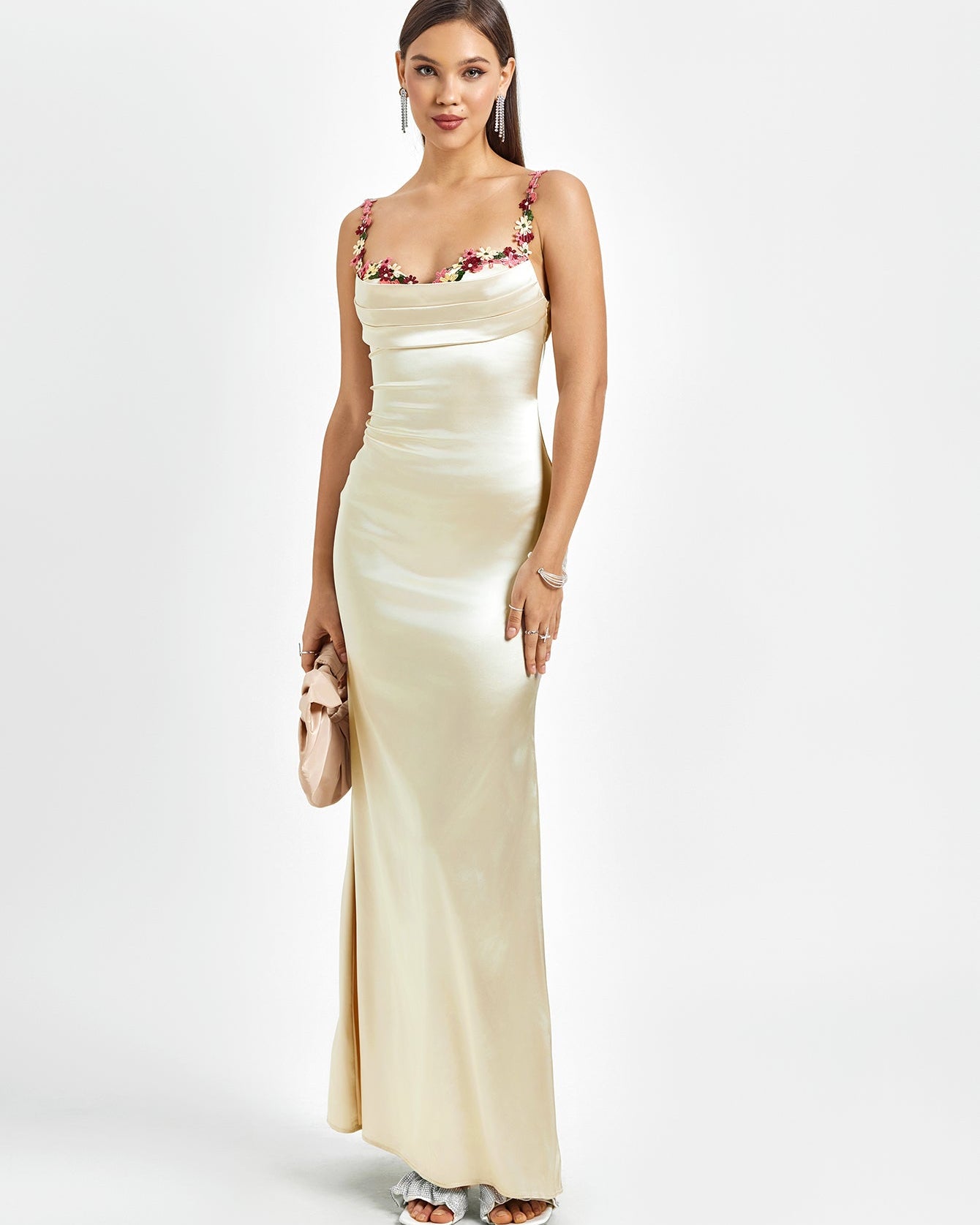 Céla | Satin maxi Klänning