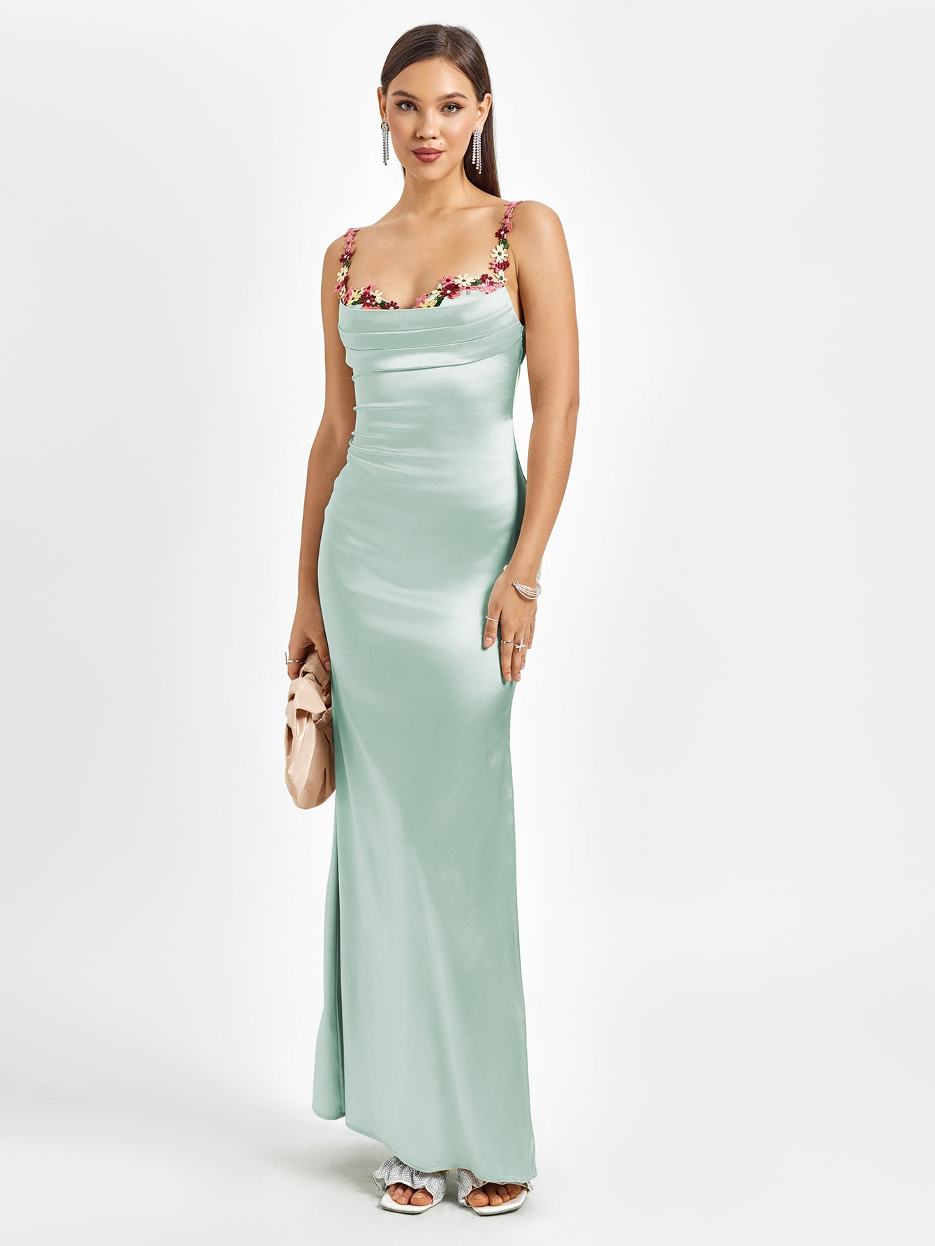 Céla | Satin maxi Klänning