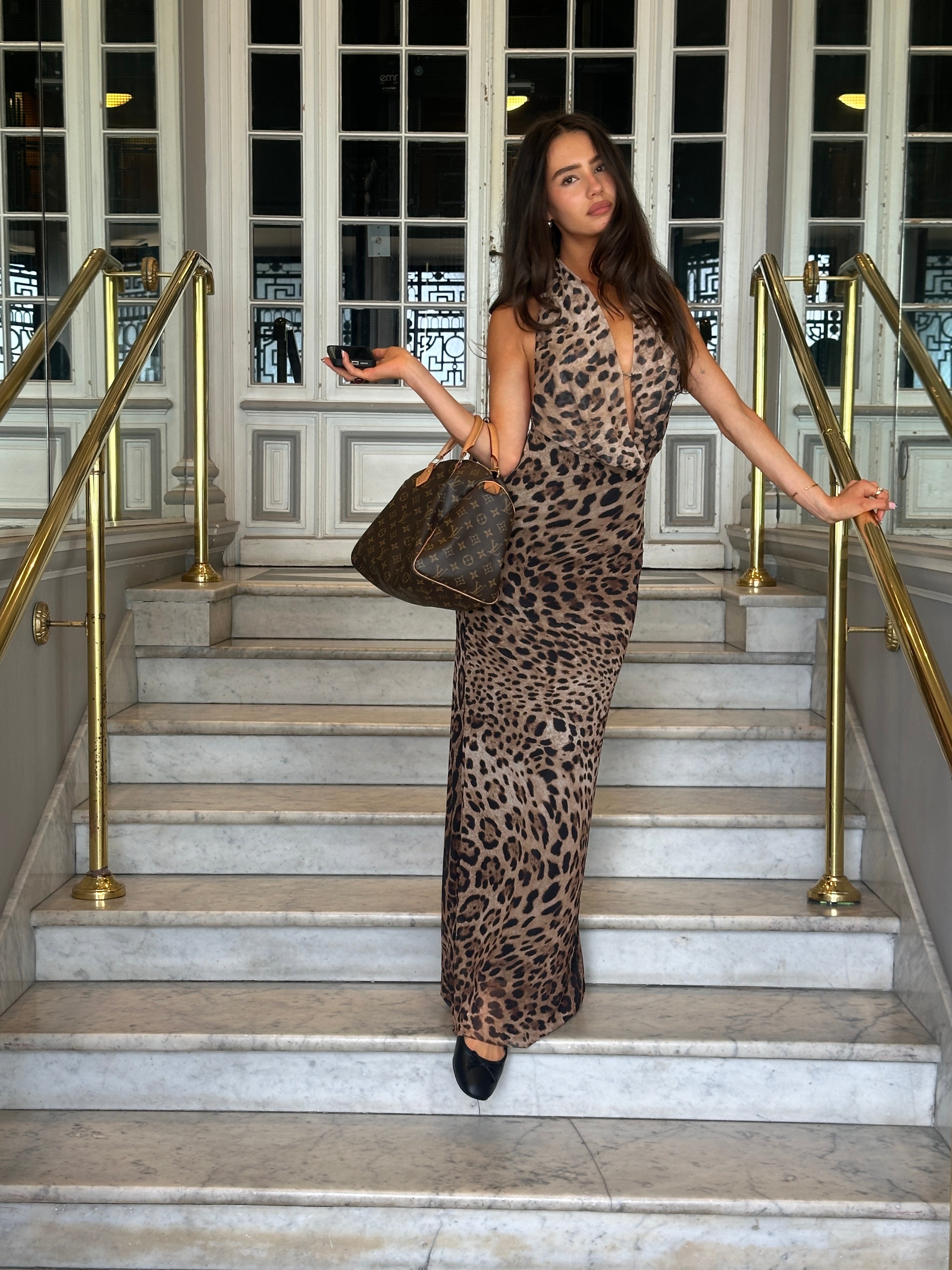 Cyla | Leopard maxiklänning