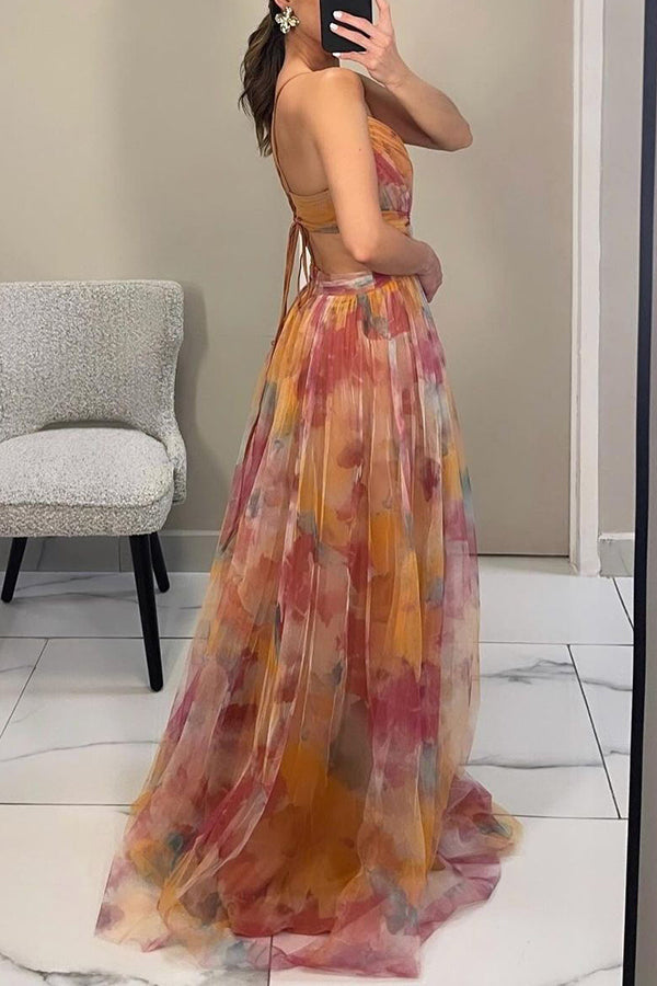 Jula | Boho maxiklänning med blommigt tryck