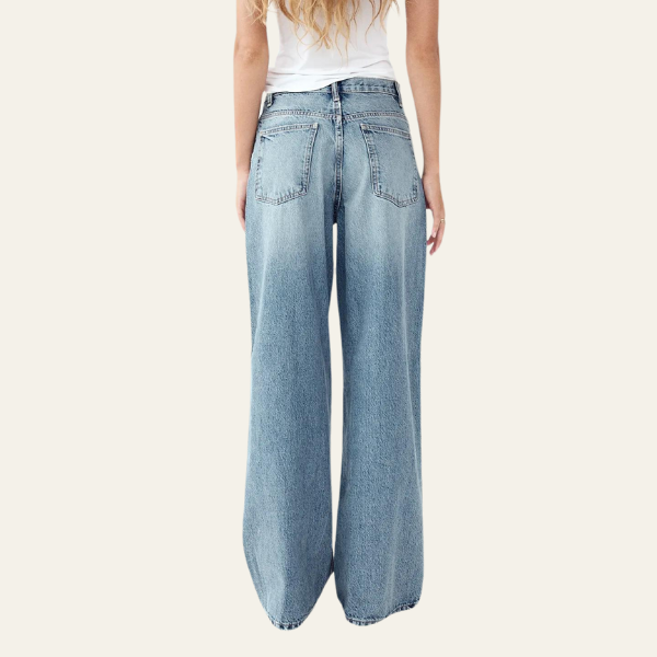 Dunya | Vida jeans med korsad midja