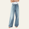 Dunya | Vida jeans med korsad midja