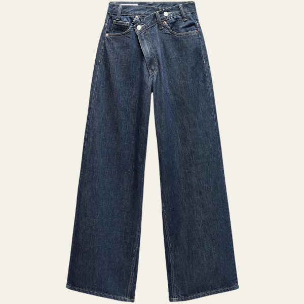 Dunya | Vida jeans med korsad midja