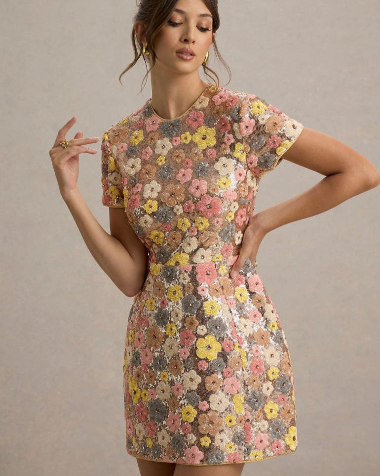 Fleur | Glittery mini dress 