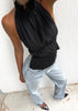 Laurel | Backless pleated top