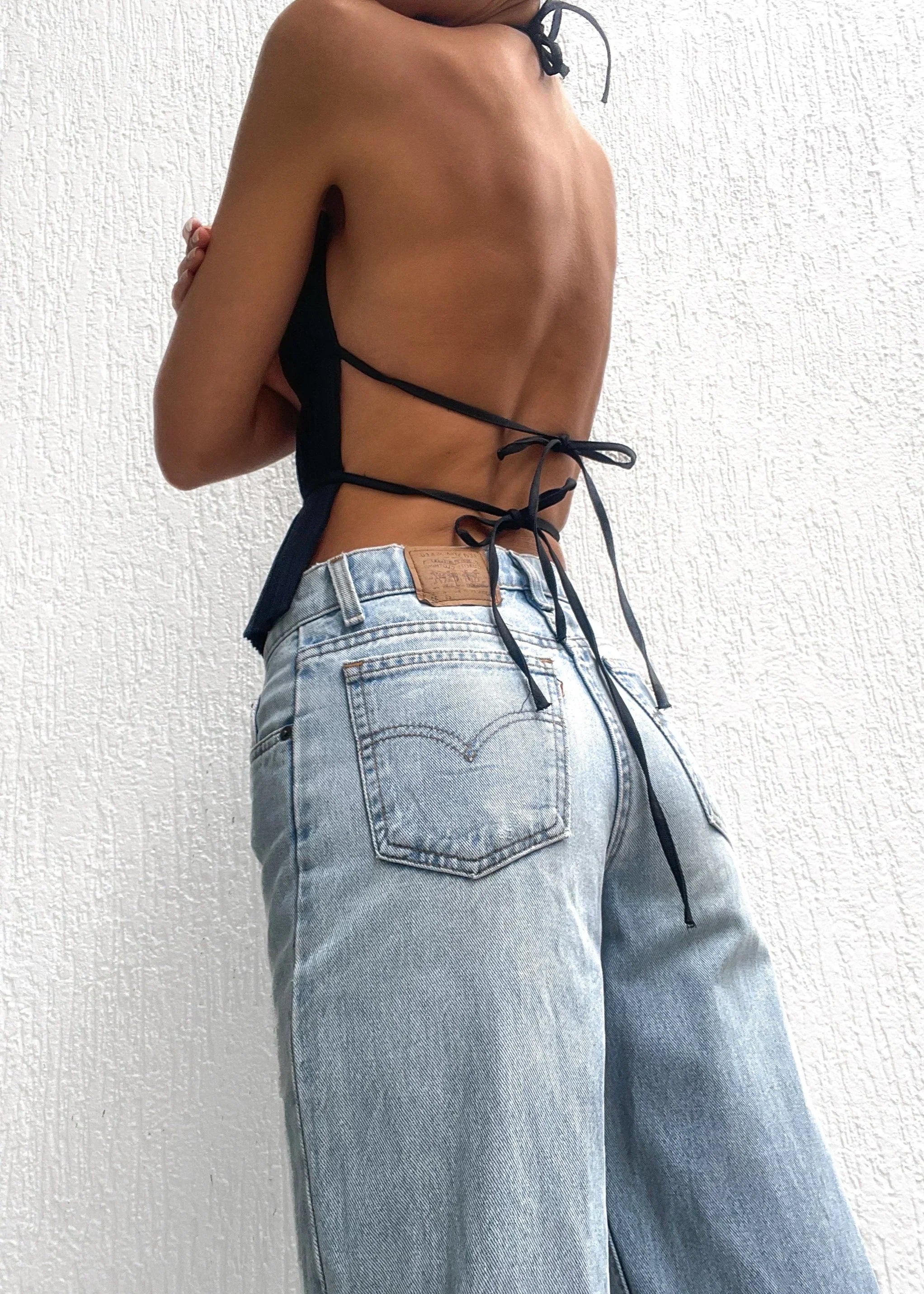 Laurel | Backless pleated top
