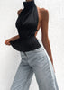 Laurel | Backless pleated top