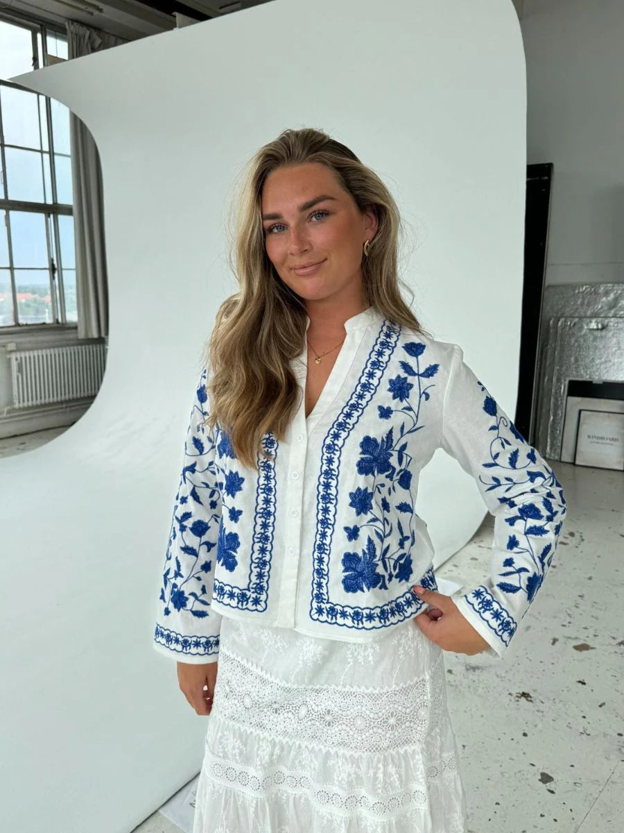 Tilde | Broderad långärmad skjorta