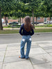 Sarah | Low-rise jeans with embroidered star 