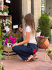 Sarah | Low-rise jeans with embroidered star 