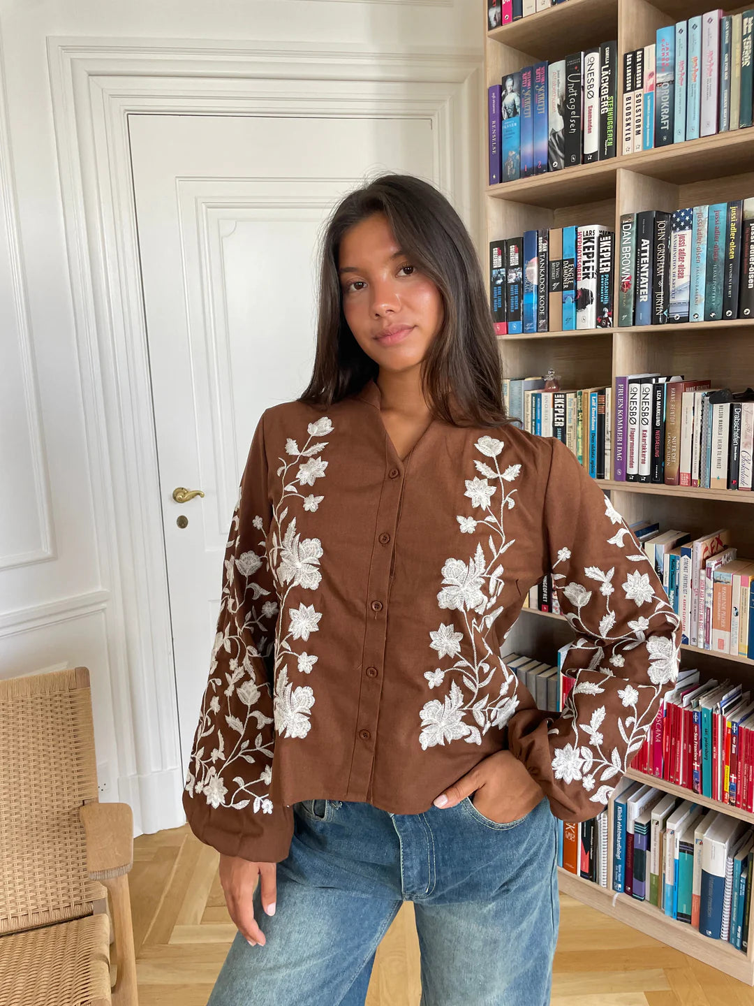 Tilde | Broderad långärmad skjorta