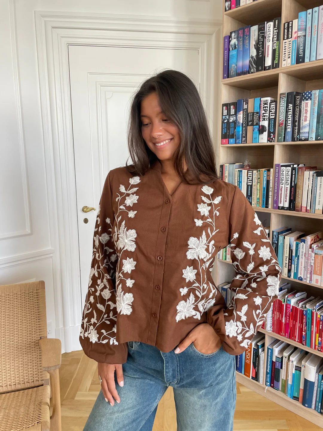 Tilde | Broderad långärmad skjorta