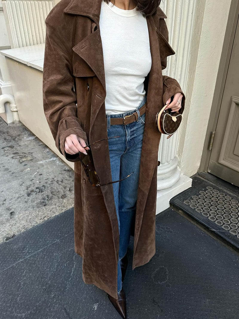 Mollie | Vegansk mocka trenchcoat
