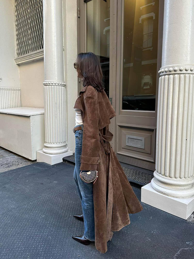 Mollie | Vegansk mocka trenchcoat