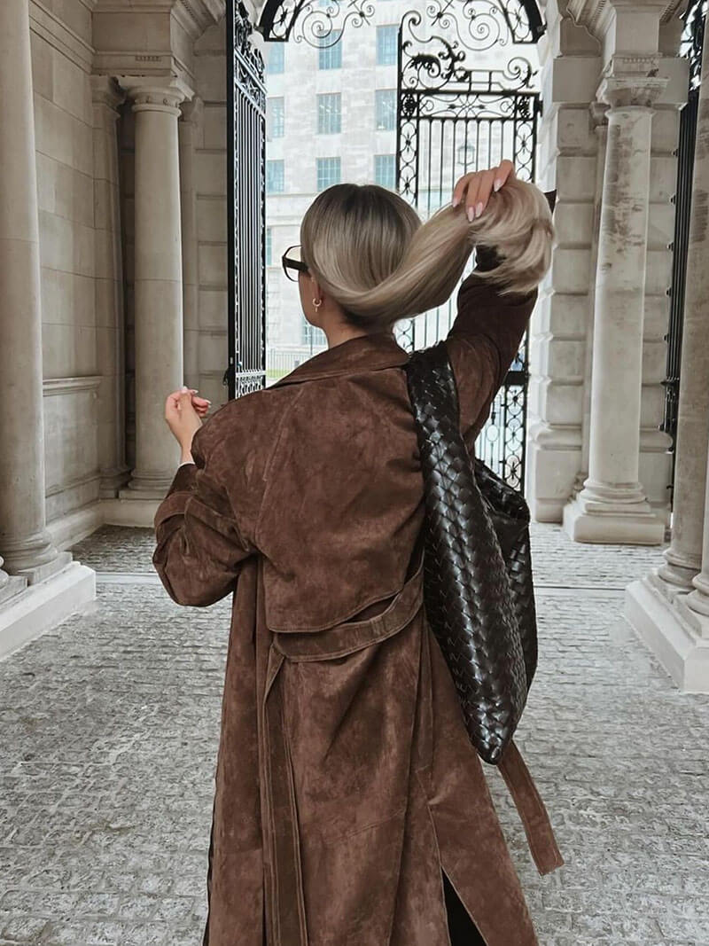 Mollie | Vegansk mocka trenchcoat