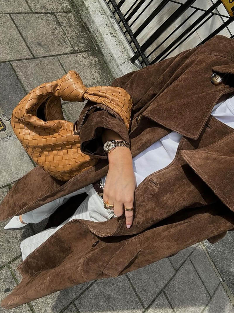 Mollie | Vegansk mocka trenchcoat