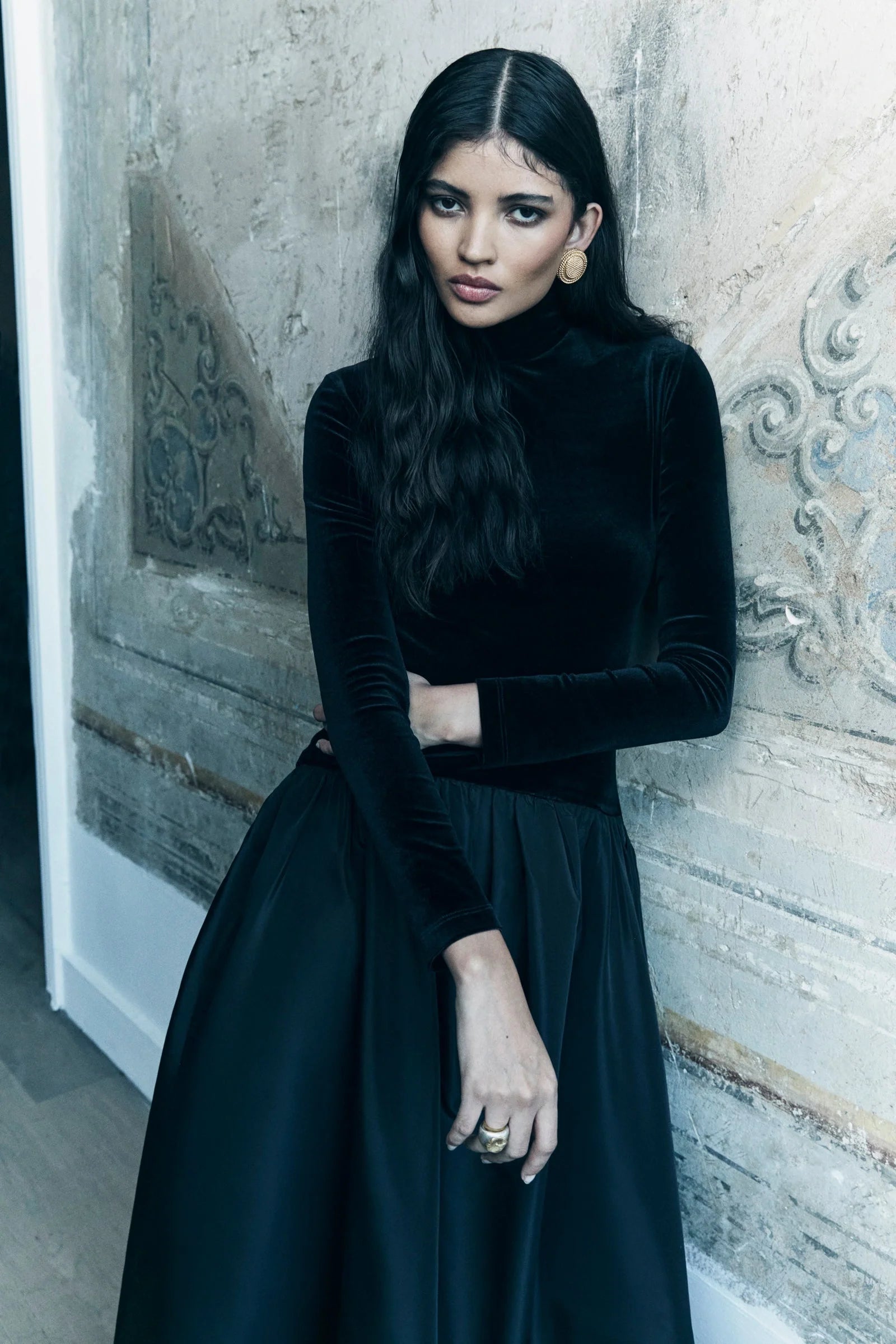 Florie | Long-sleeved midi dress 