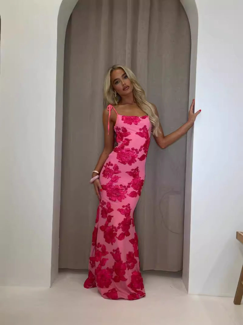 Elle | Blommig maxi klänning