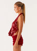 Nerina | Paljett halterneck top