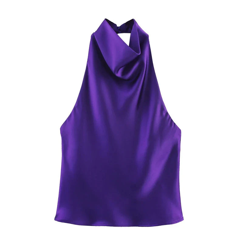 Sarin | Satin halter top 