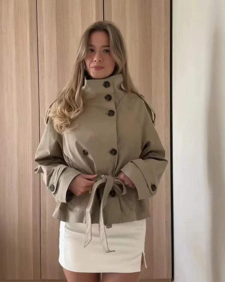 Solveig | Cape coat with belt 