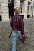 Claudia | Vegan leather jacket with belt