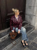 Claudia | Vegan leather jacket with belt