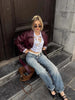 Claudia | Vegan leather jacket with belt