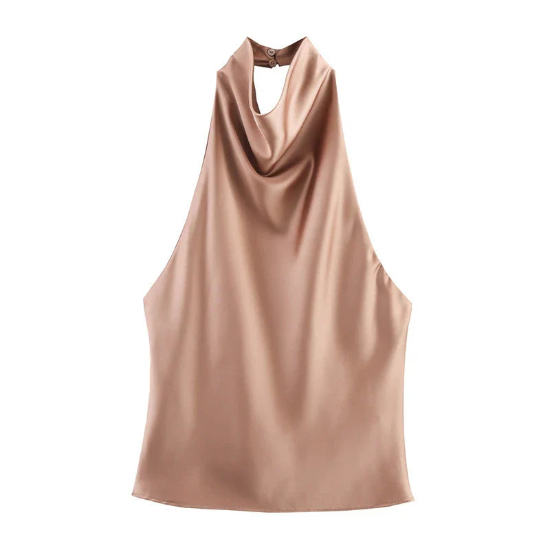 Sarin | Satin halter top 