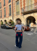 Sarah | Low-rise jeans with embroidered star 