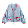 Macy | Vintageblus med hjärt