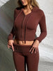 Sienna | Zip-Up knitted hoodie and jogger set 