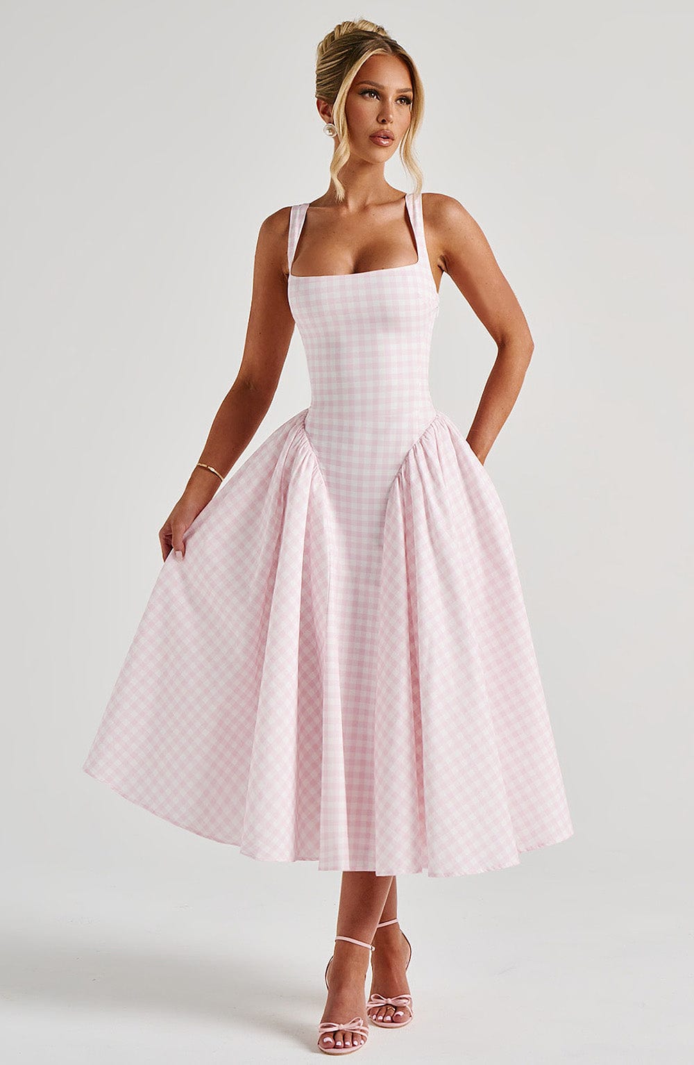 Shery | Gingham midiklänning