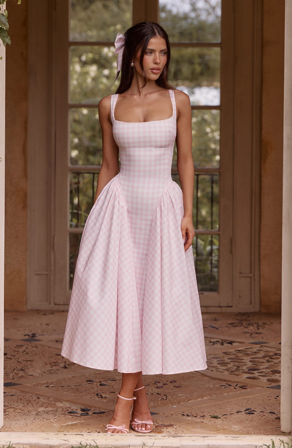 Shery | Gingham midiklänning